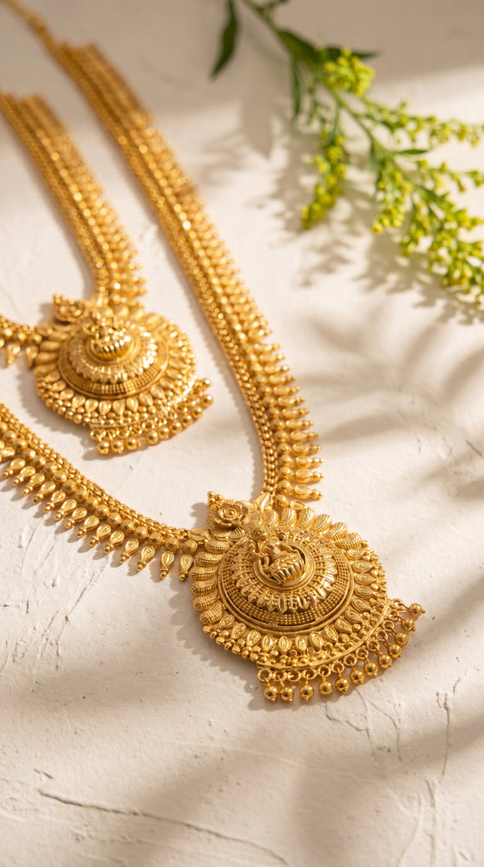Anvika Medallion Necklace Set